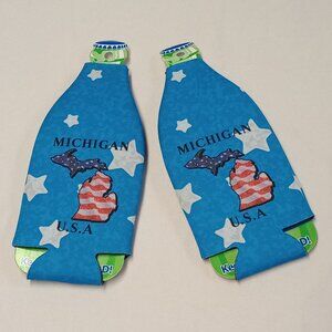 1 Pair of MICHIGAN U.S.A. Zip Bottle Holders New Unused